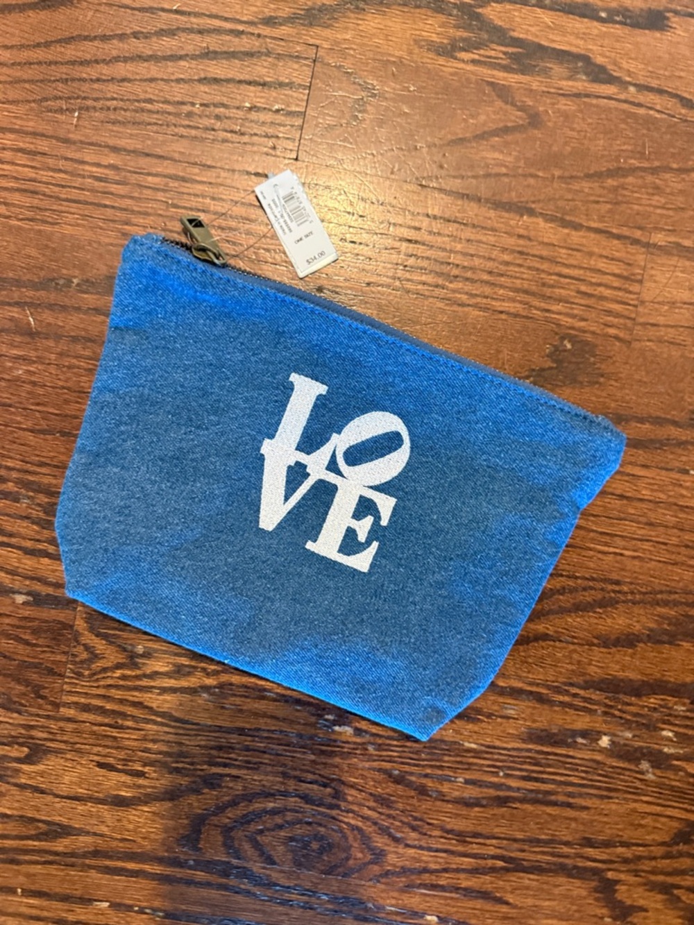 GAP Blue 'LOVE' Zip Pouch